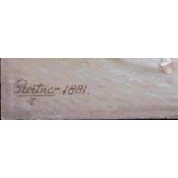 gesigneerd olieverf paard paneeel gedateerd 19e arabier