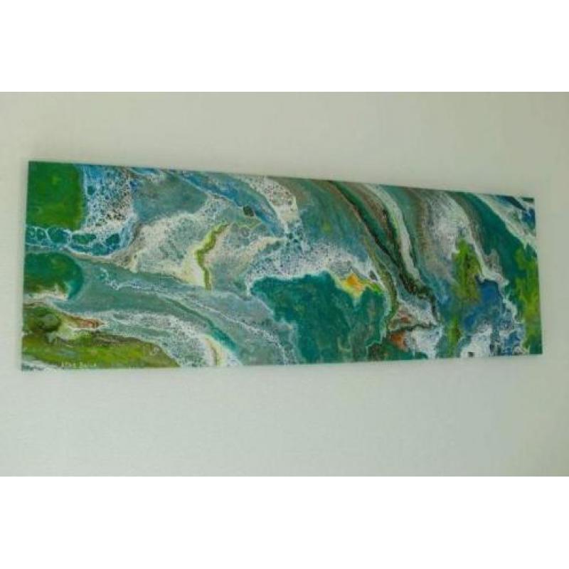 Nieuw handgeschilderd acryl schilderij / MAAT 120/40CM
