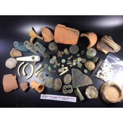 bodemvondst groot lot glas aardewerk brons romeins ed mp04