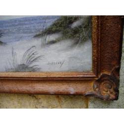 Mooie Krijttekening - Duinlandschap - J v Reede 95,5 x 46,5