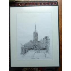 Kerk Heeswijk +Cafe en plein get J Dortmans 1984 €7,50