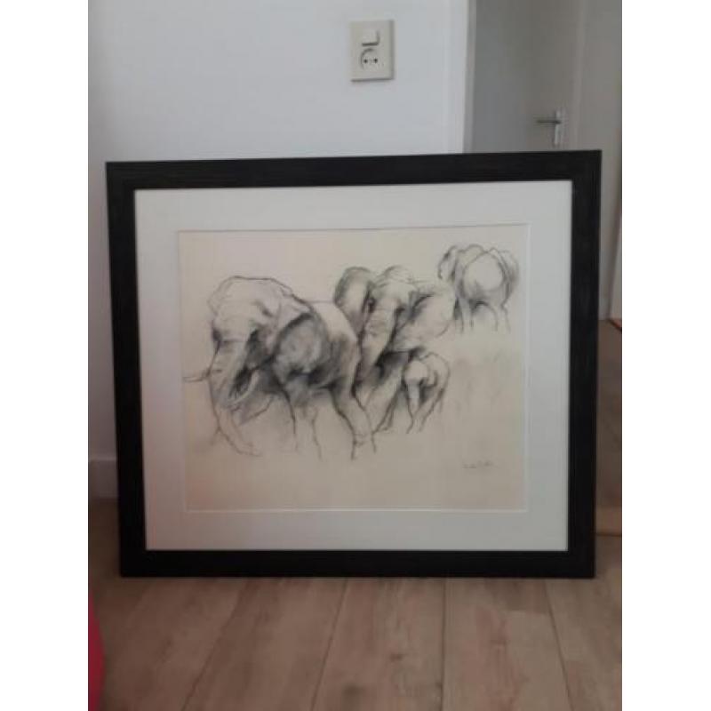 Originele potloodtekening van Ru van Rossem