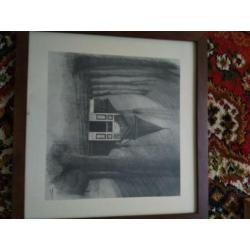 Schilderij houtskool kapelberg
