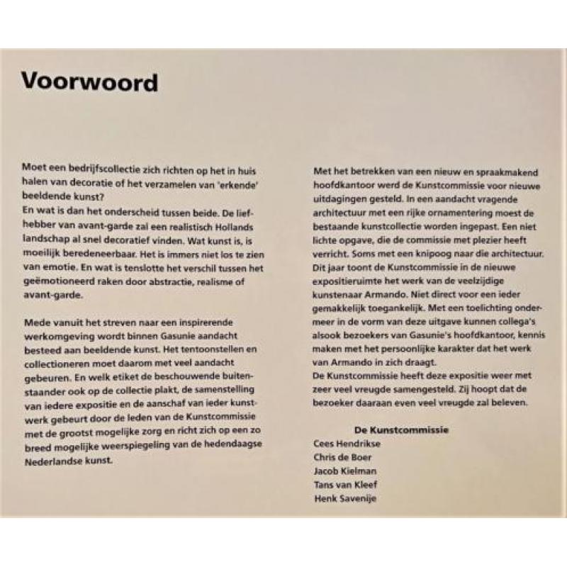 Boek: ARMANDO, tentoonstelling Berlijn 1994, zeldzaam!