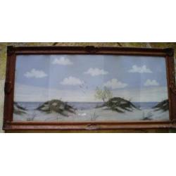 Mooie Krijttekening - Duinlandschap - J v Reede 95,5 x 46,5