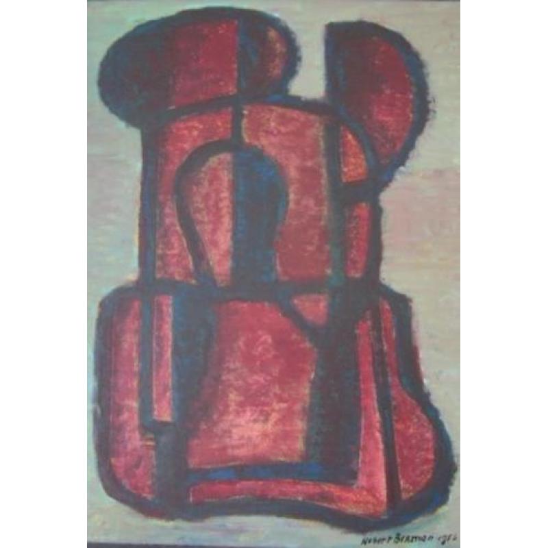Hubert Bekman fantasie figuur in paars / rood