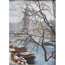 =Jan Bertus Heukelom 1875-1966=stadsgezicht AMSTERDAM===