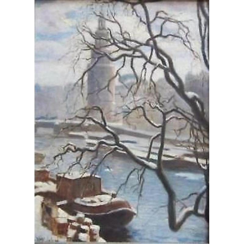 =Jan Bertus Heukelom 1875-1966=stadsgezicht AMSTERDAM===