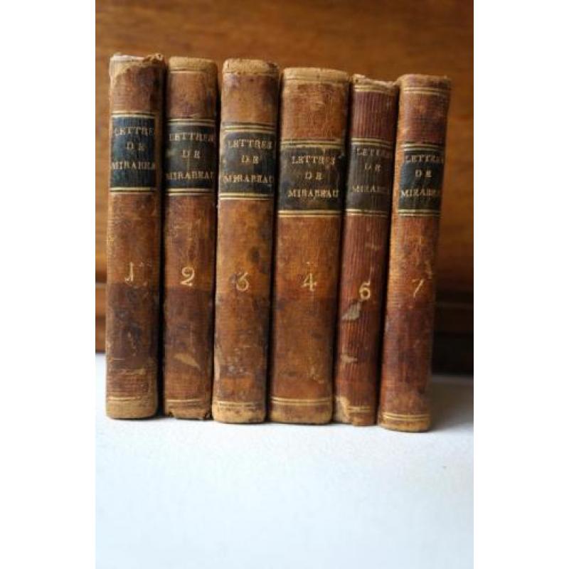 1803. Zes Antieke boeken. Lettres Originales De Mirabeau