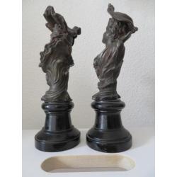 2 antieke zamac beeldjes ca. 1900