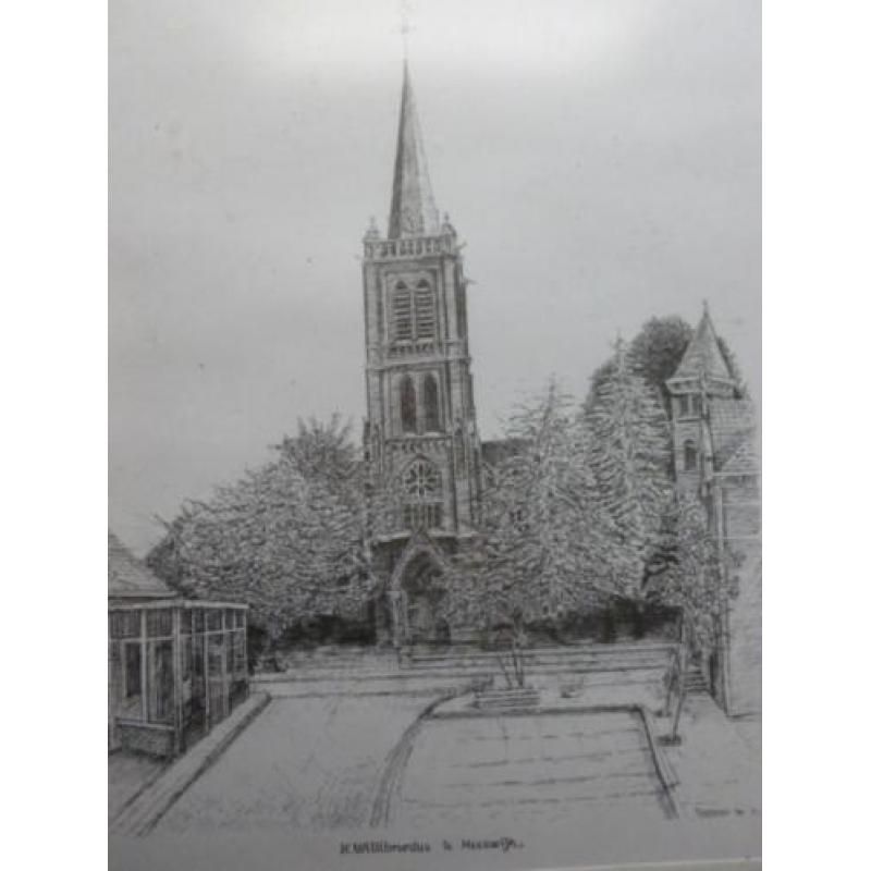 Kerk Heeswijk +Cafe en plein get J Dortmans 1984 €7,50