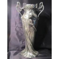 Art nouveau WMF 'maiden' vaas m vrouwenfiguren ca 1906