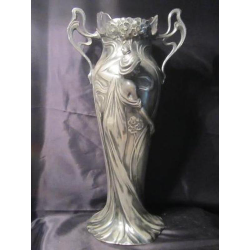 Art nouveau WMF 'maiden' vaas m vrouwenfiguren ca 1906