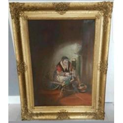 Prachtige Antieke Schilderij