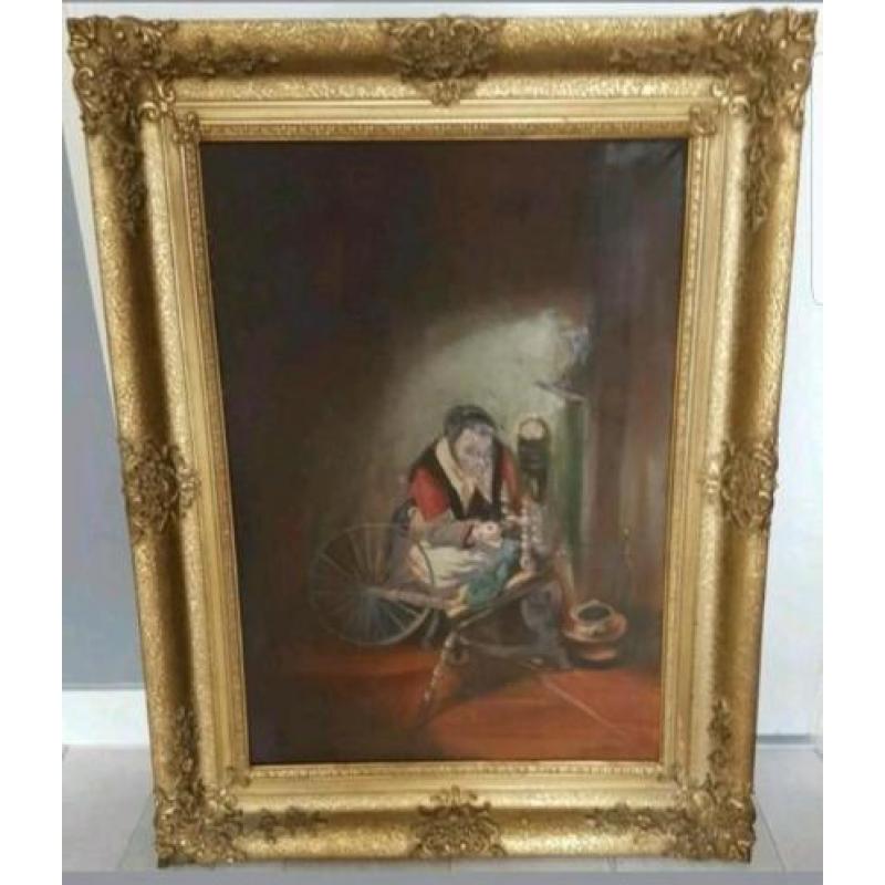 Prachtige Antieke Schilderij
