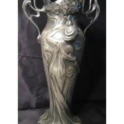 Art nouveau WMF 'maiden' vaas m vrouwenfiguren ca 1906