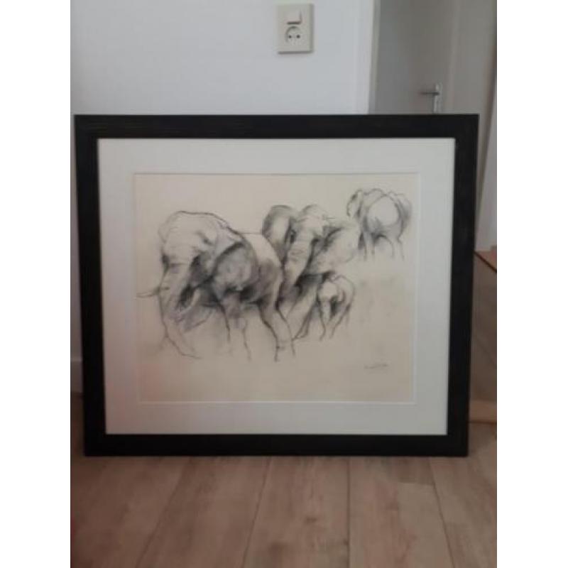 Originele potloodtekening van Ru van Rossem