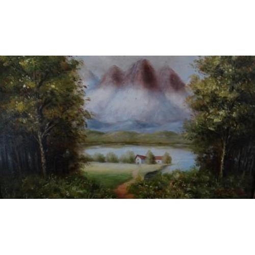 helder landschap met bergen