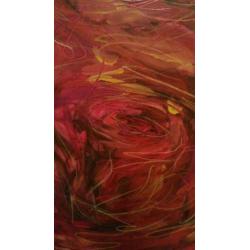 Diana Nooten " Rose rouge st Germain" acryl met krijt linnen