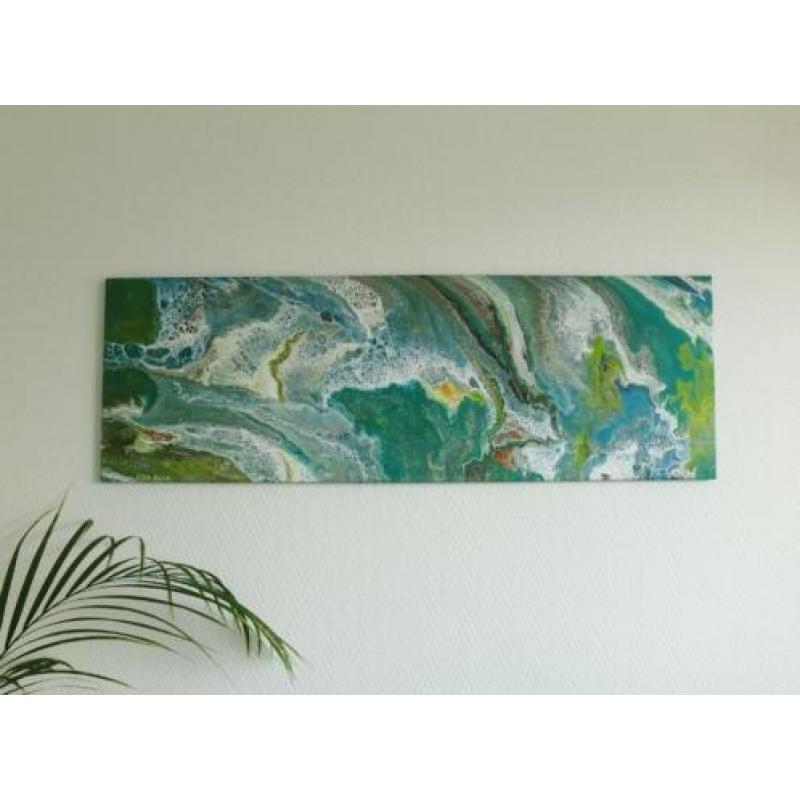 Nieuw handgeschilderd acryl schilderij / MAAT 120/40CM