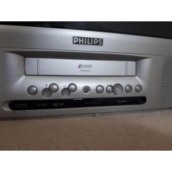 Televisie + ingebouwde VHS + Dvd-speler