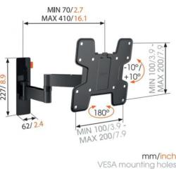 Vogels WALL 3145 zwart muurbeugels