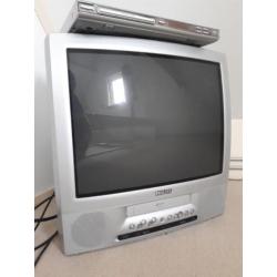 Televisie + ingebouwde VHS + Dvd-speler