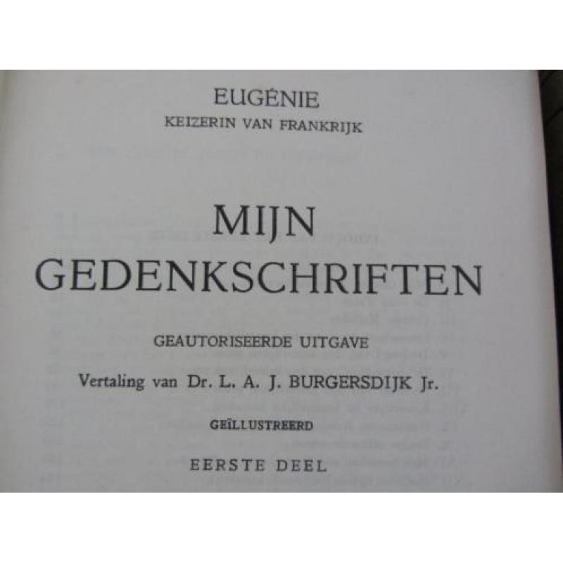 1920-Gedenkschriften van Keizerin Eugenie deel 1+2 Frankrijk