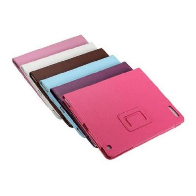 Apple iPad Air 2 lederen leren leer hoes hoesje case - Wit