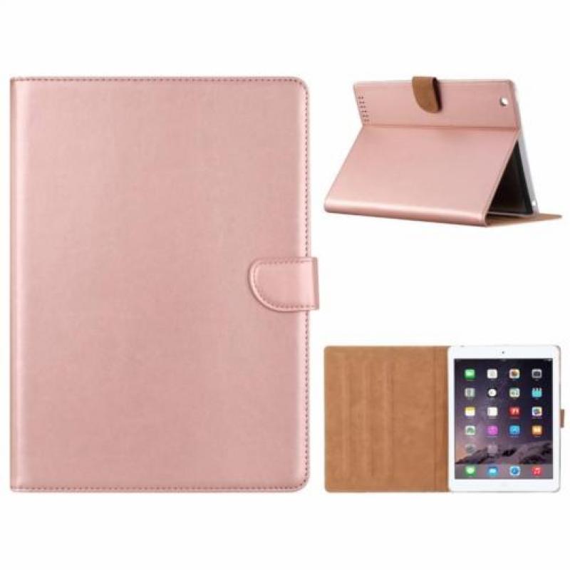 Ntech iPad 2 / 3 / 4 Rose Goud Booktype Kunstleer Hoesje Me