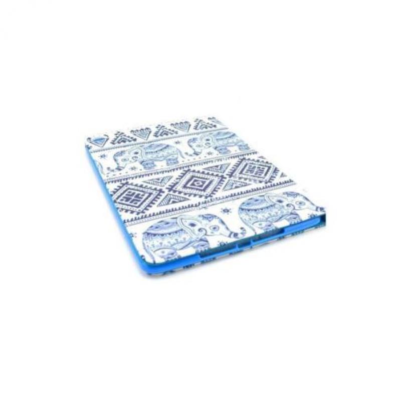 iPad mini 4 - hoes, cover, case - PU leder - Olifant patroon