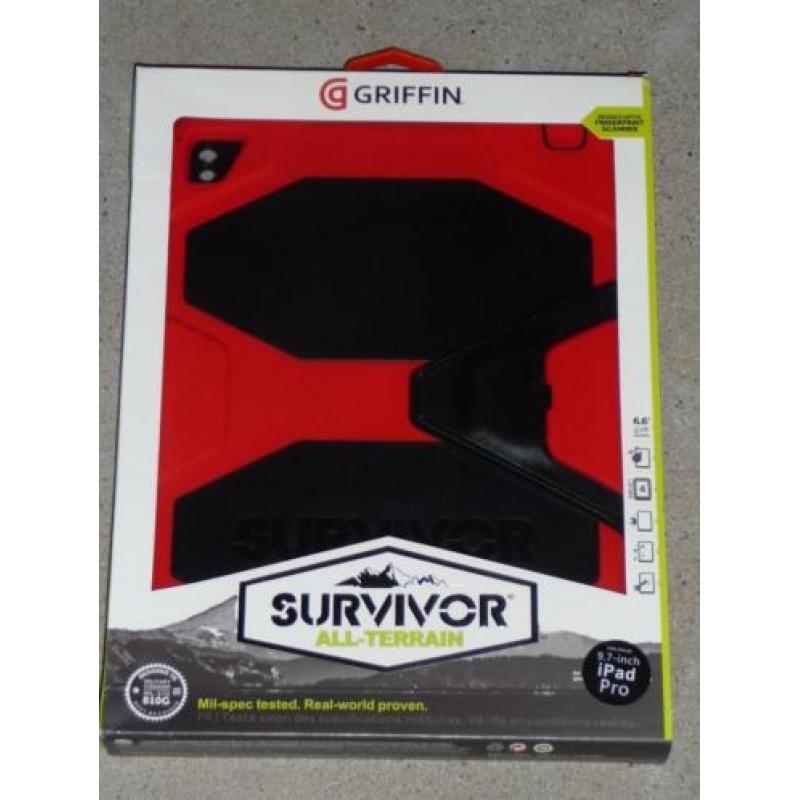 Griffin Survivor Apple iPad Pro 9.7 inch hoes rood-zwart