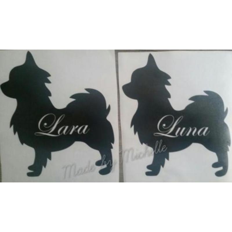 Diverse honden stickers ( chihuahua / pomeriaan )