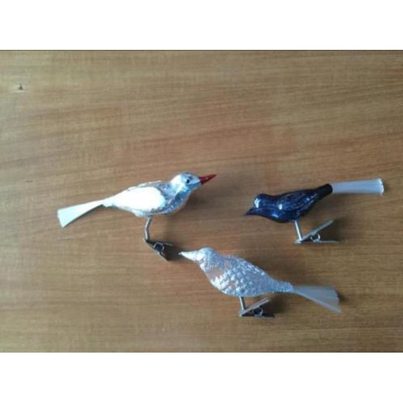 3 vogeltjes kerst glas
