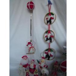 Oude kerstmannetjes kerstengeltjes / Retro kerst