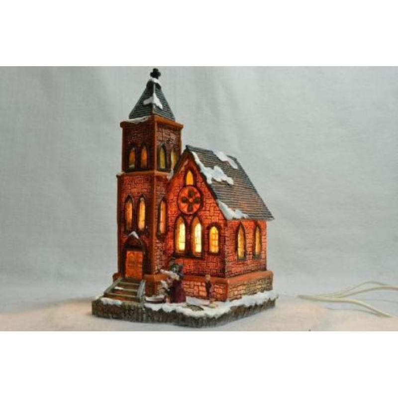 Intratuin Kerstdorp Kerk met Zangkoortje