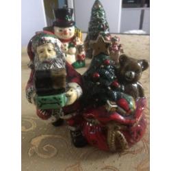 4 Vintage kerst kaarsen