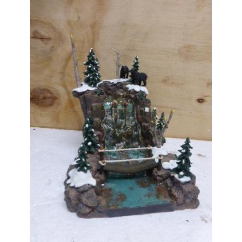 department 56 mountain creek waterfall scenery waterval