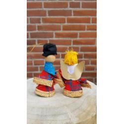 Vintage oude engel en herder