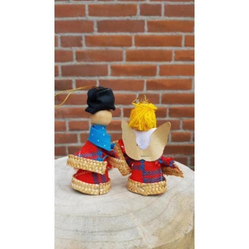 Vintage oude engel en herder