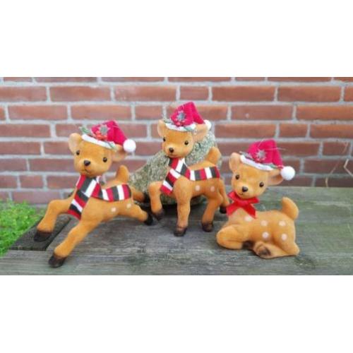 3 lieve kerst hertjes/bambi's