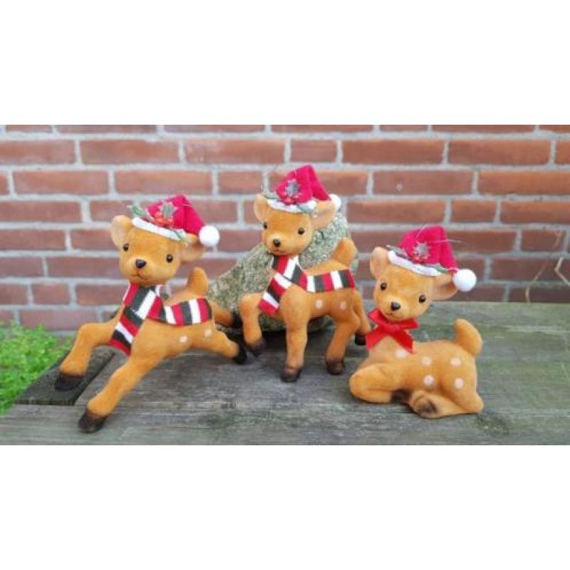 3 lieve kerst hertjes/bambi's