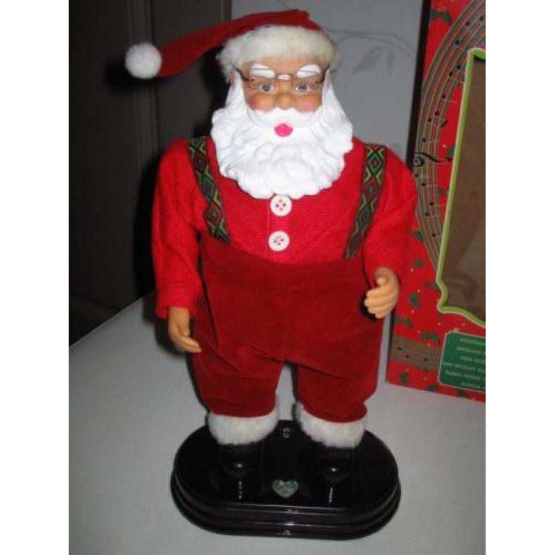 Kerstman/Santaclaus 35 cm - danst op muziek - zgan in doos