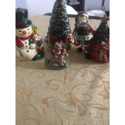 4 Vintage kerst kaarsen