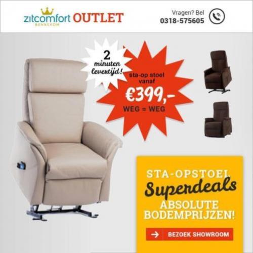 StaOp Stoel Electrische VA € 295 relaxstoel zwart bruin Leer