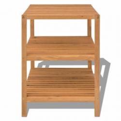 vidaXL Badkamerkast 65x40x55 cm massief walnoothout