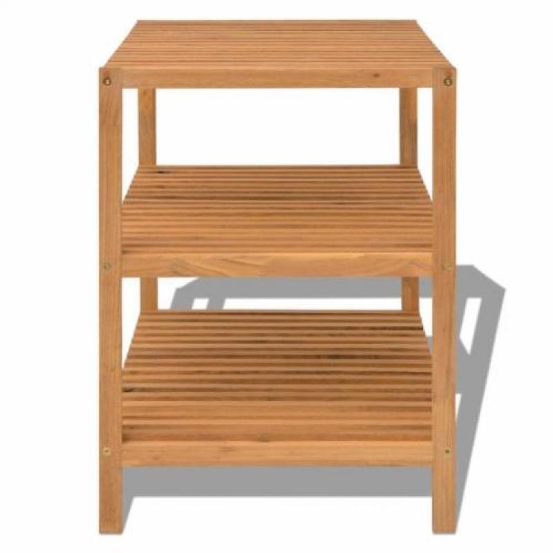 vidaXL Badkamerkast 65x40x55 cm massief walnoothout