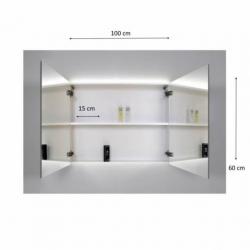 Spiegelkast Sanicare Qlassics Ambiance 100 cm 2 Deuren Gr...