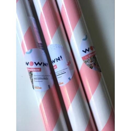 3 rollen WOWN behang, in verpakking, zalm