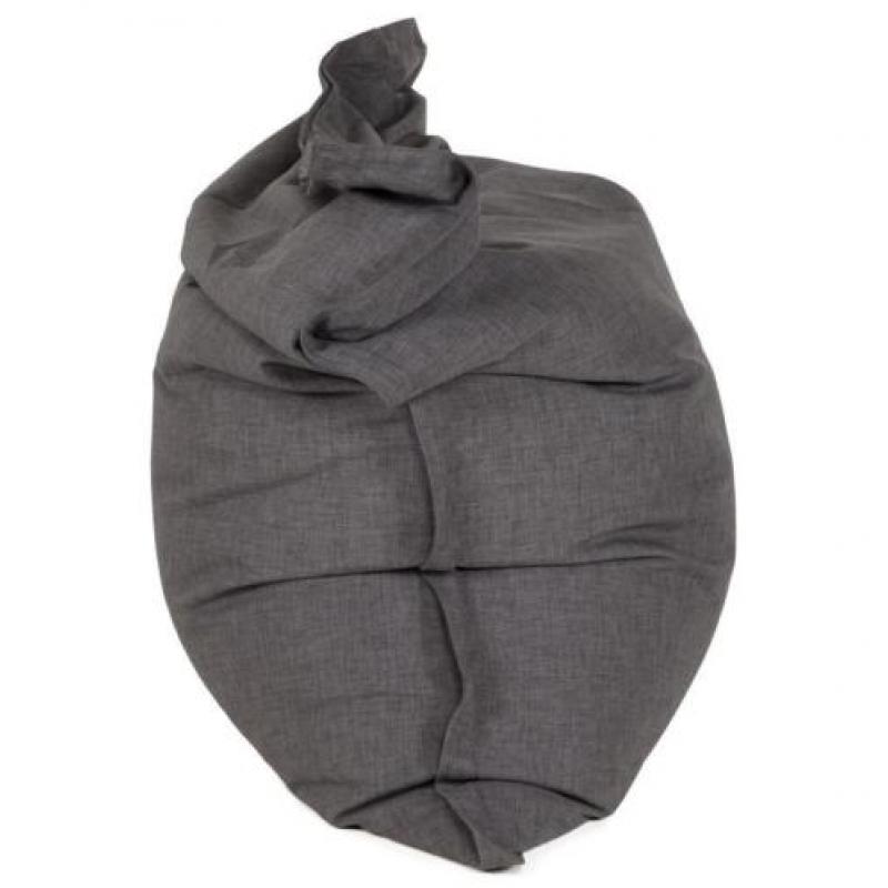 Reuzenpoef 'PILO' uit grijze chenille stof 135x175 cm